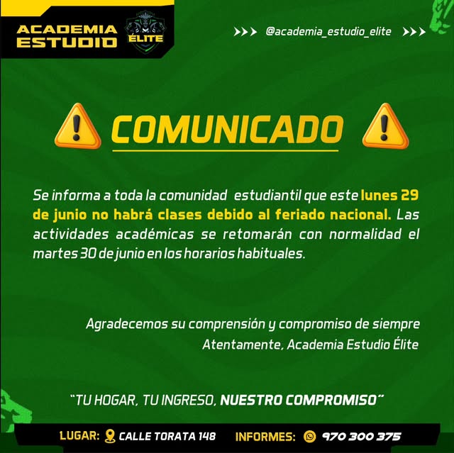 Comunicado de junio